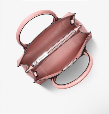 MICHAEL KORS Mercer Medium Pebbled Leather Crossbody Bag Primrose