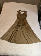 Curtain Call Dance UniLeotard With Skirt Attached Bronze Size AME Style P538