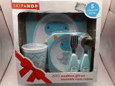NEW Skip Hop Zoo YETI 5 Piece Mealtime Gift Set Blue White