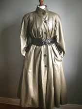 Tadmor Leather Trench Coat Victorian Steampunk Military Duster Cosplay Gothic Xl