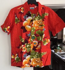 Vintage Hawaiian Aloha Shirt 60s 70s JC PENNEYS Tropical Floral Mens S M 