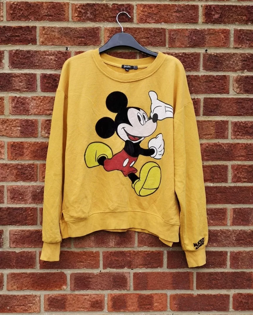 Yellow mickey shop mouse sweatshirt
