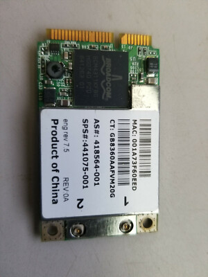 HP SPS:441075-002 Broadcom 4311 BCM94311MCG Wireless Wifi Mini PCI-E WLAN Card