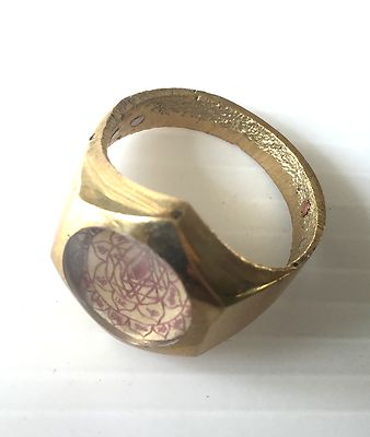 SRI YANTRA RING BRASS SHRI SHREE YANTRAM FOR WEALTH PROSPERITY & SUCCESS
