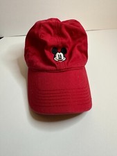 DISNEY Mickey Mouse New Tags Baseball Adjustable Red Cap One Size 100 Cotton