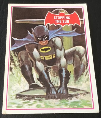 1966 Topps Batman Series A (Red Bat) Trading Card #39A Stopping The Sub  G-VG