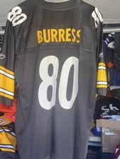 Vintage Reebok On Field Pittsburgh Steelers Plaxico Burress #80 Jersey Size XL