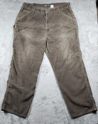VINTAGE Levis Silvertab Pants Mens 36x29 Green Corduroy Carpenter (Tag 38x30) - Image 1 of 4