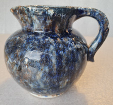 Antique Stoneware Mottled / Spatterware Jug - English / French?