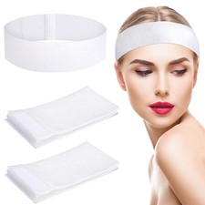 Disposable Spa Headbands for Women, 30 Count Facial Headbands for Estheticians