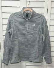 The North Face Novelty Glacier 1/4 Zip Fleece Pullover Jacket Size Large Gray