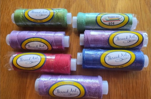 7 Threadart Cotton Perle Thread 75yd Spools Size 8 lot - Picture 2 of 2