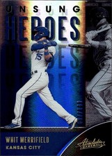 2021 Panini Absolute #UH-8 Whit Merrifield Unsung Heroes Spectrum Blue #/149