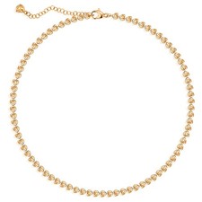 Choker Necklace For Women 14k Gold Plated Heart Shaped Chain Clavicle Short Neck