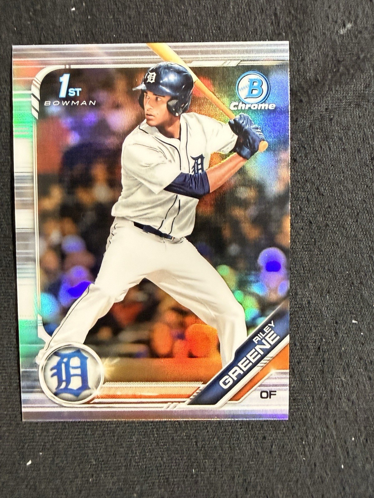Riley Greene 1st Chrome Refractor Rookie RC 2019 Bowman Draft Card BDC-50 Tigers