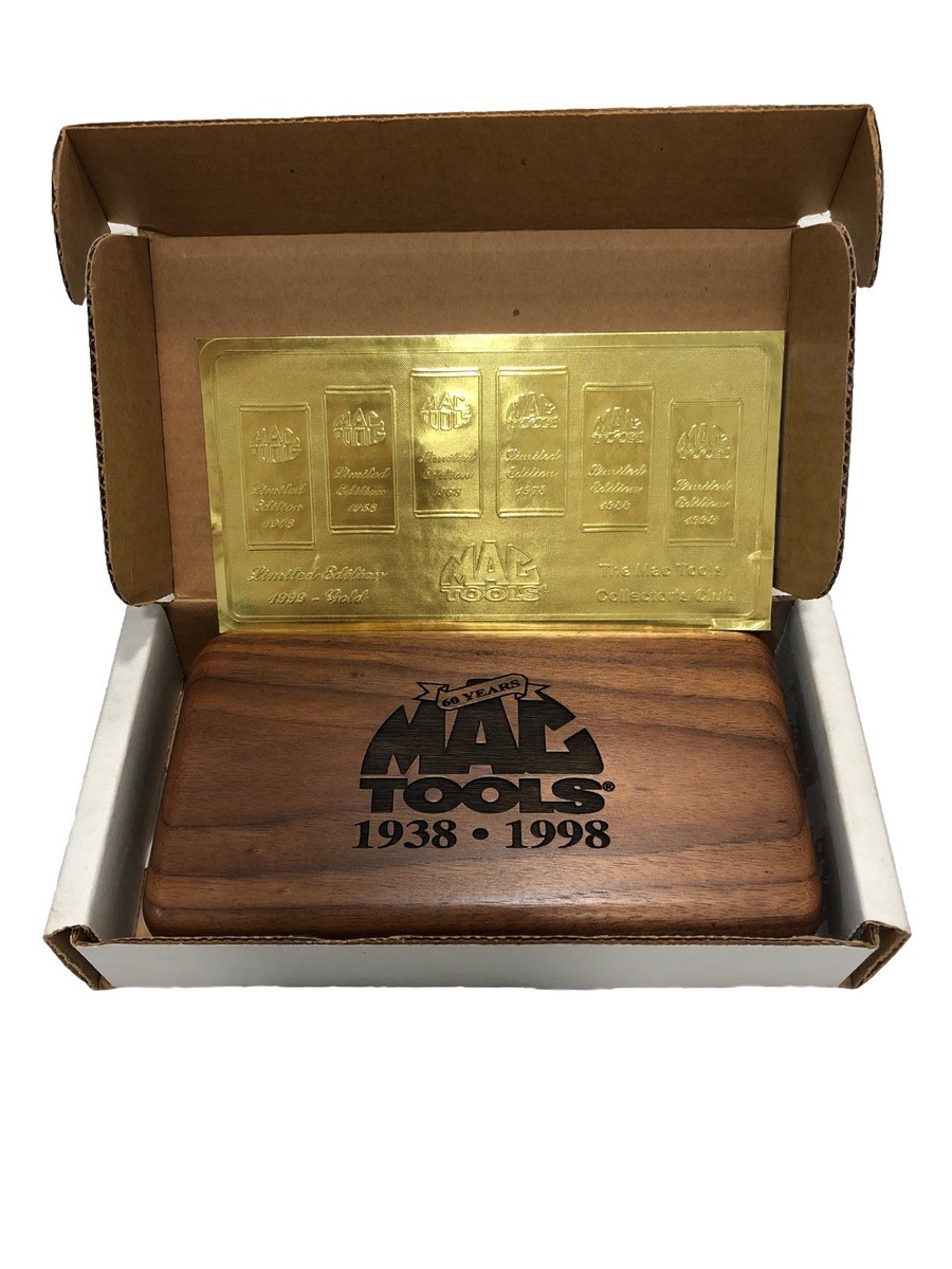 1999 MAC TOOL LTDED 24k GOLD PLATED 6 PC SOCKET SET 1948-1998 60TH