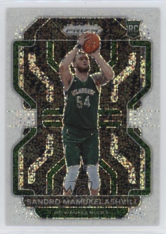 2021-22 Panini Prizm White Sparkle Sandro Mamukelashvili #293 Rookie RC 14cm