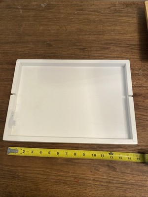 BedShelfie The Original Bedside Shelf For Bed White Wood 14 x 9.75 - used