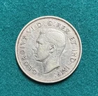 1941 Canadian 50 Cent Georgivs VI Silver Coin  Circulated Very Nice