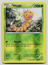 Weedle 1/160 Common Primal Clash Pokemon Reverse Holo Lightly Played