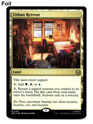 Urban Retreat (FOIL) - [Marvel's Spider-Man] MTG Magic - NM/M    