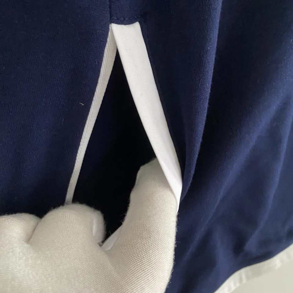 Lauren Ralph Lauren с капюшоном 1/4 молнии вязаный верхний женщин M темно-синий длинным рукавом с Ярлыками - Изображение 3 из 4