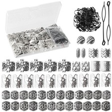 81PCS Viking Hair Beads & Beard Ornaments Set - Premium Jewelry Silver