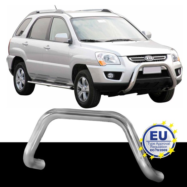 FrontschutzbüGel Edelstahl Passend FüR KIA Sportage 2008 Bis 2010 Ø76Mm-image