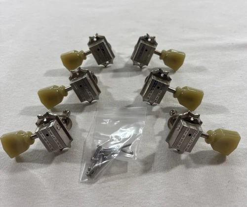 2011 Gibson Deluxe 3x3 Vintage Green Tulip Tuners Tuning Pegs Double-Line w/ HW