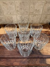 (7) Arcoroc "France" Whiskey Rock Juice Glasses Clear 3.5" Tall Made in USA
