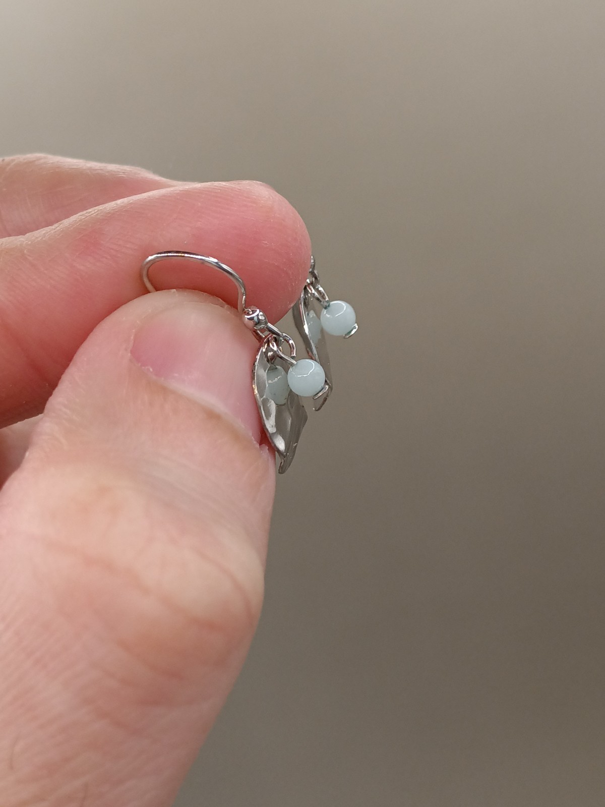 Silver Tone Circle Dangle Hook Earrings - image 2