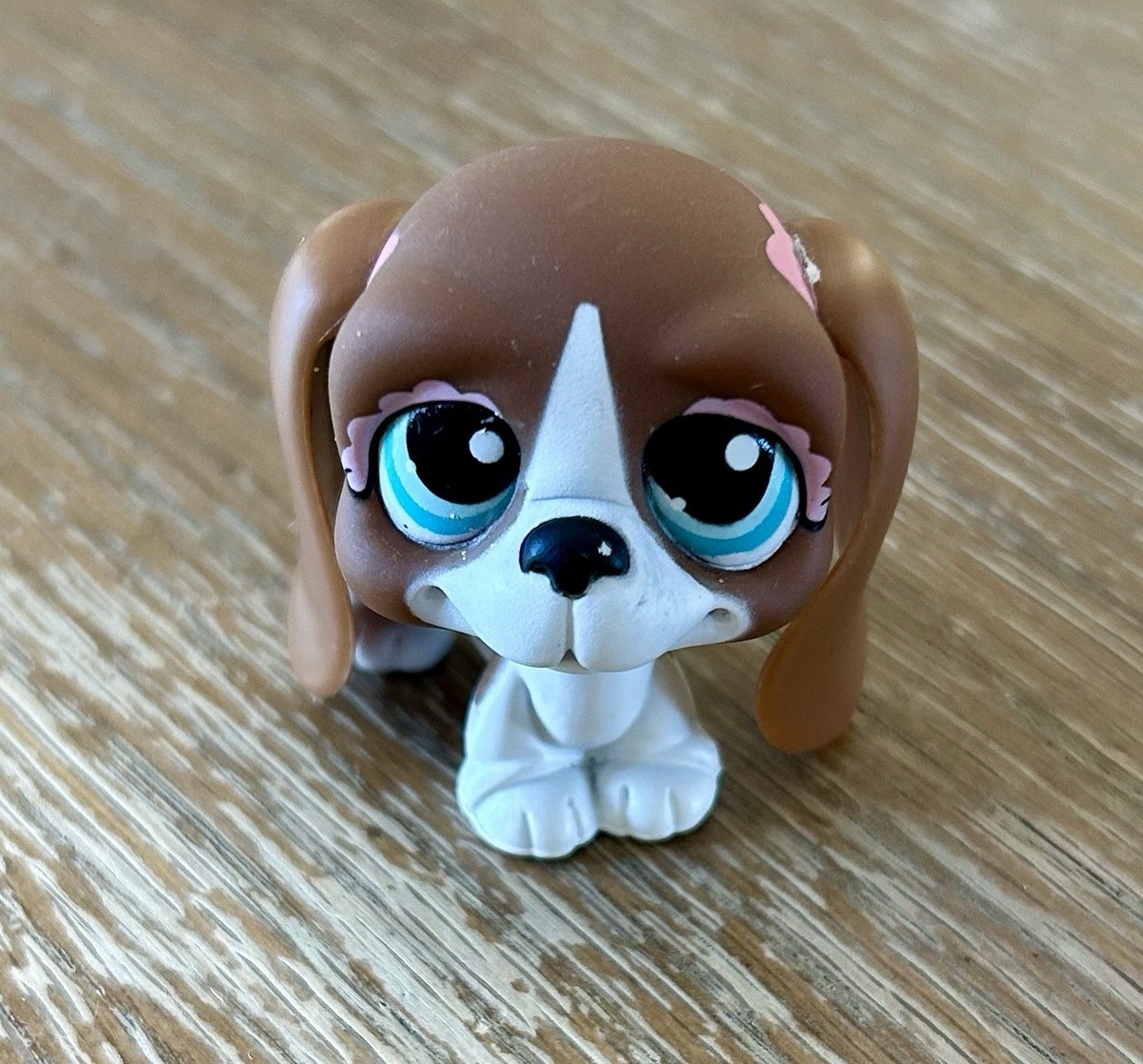 Littlest Pet Shop LPS #1205 Authentic Basset Hound Dog Dot Eyes
