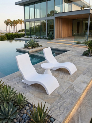 Upright Modern Pool Ledge Loungers