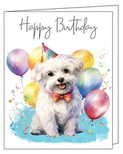 Happy Birthday Dog Greeting & Note Cards Set - Includes Envelopes NWT