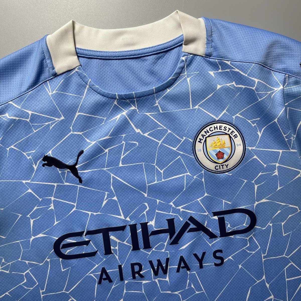 MAN CITY PUMA 2020/2021 FOOTBALL HOME JERSEY #10 AGUERO SIZE “M