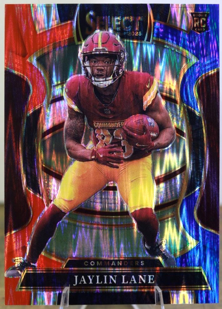 2025 Panini Select - Jaylin Lane Red and Blue Prizm Shock RC #89