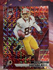 2025 Panini Mosaic - Santana Moss #210 Red Camo Mosaic Prizm