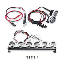 RC LED Light Kit Bundle 139mm Roof Light Bar Front Rear LEDs 1/10 Crawler