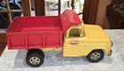Tonka 1961 Hydraulic Dump Truck Yellow Cab & Red Dump Vintage Pressed Steel Toy