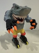VINTAGE 1994 MATTEL STREET SHARKS BLADES ACTION FIGURE STREEX ROLLER BLADER TOY