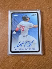 2025 Pulse Black 14/39 Texas Rangers Prospect Anthony Gutierrez Autograph PB-AG