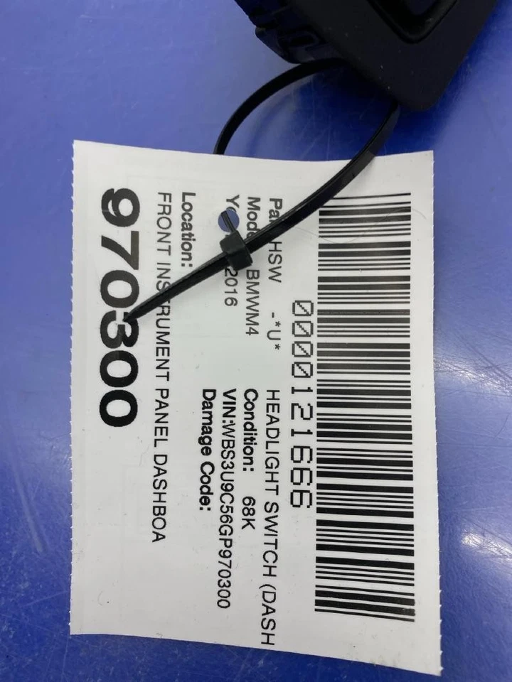 BMW M4 2016 panel de instrumentos delantero tablero de instrumentos interruptor de faro montado 549648911 Foto 4 de 4