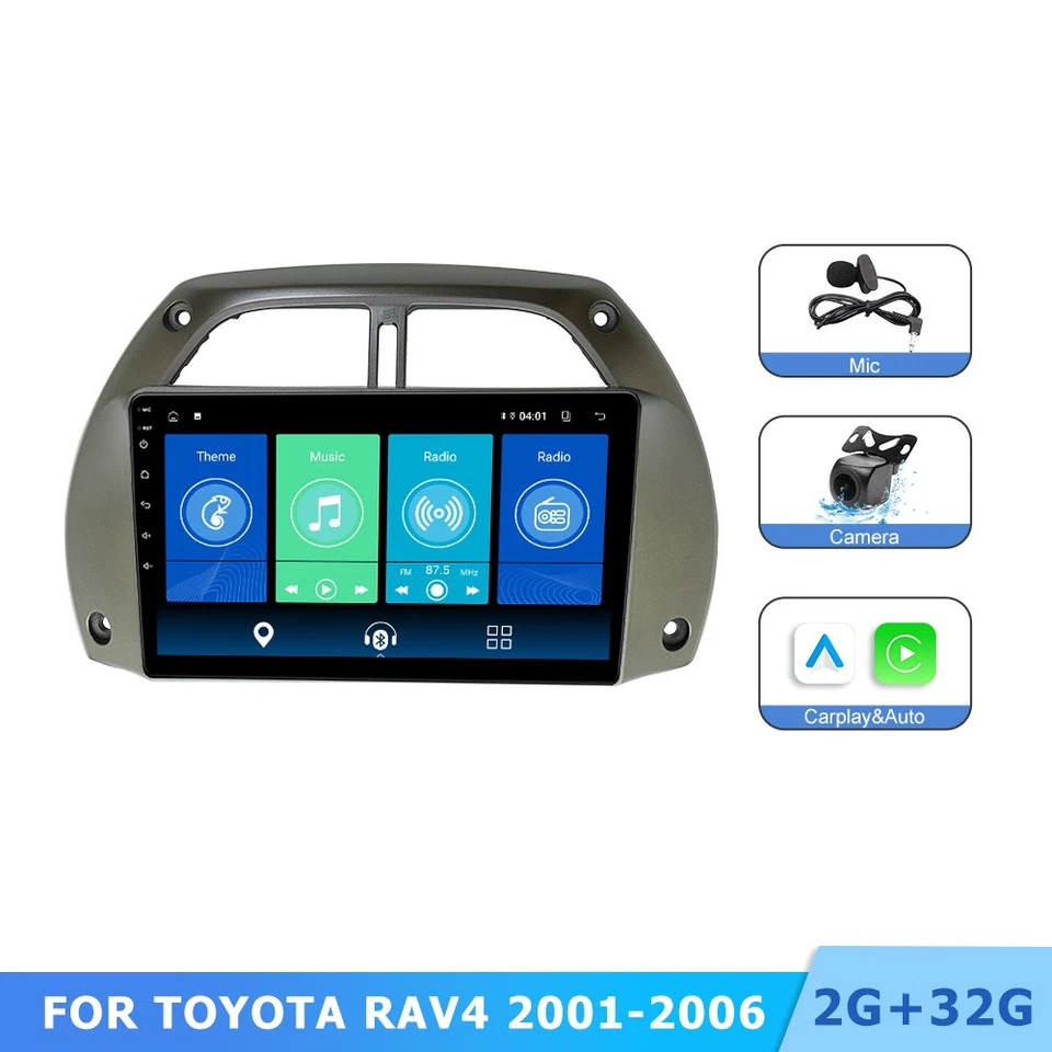 2G 32G Radio for Toyota RAV4 2001-2003 Car Stereo Wireless CarPlay Android Auto - Изображение 2 из 4