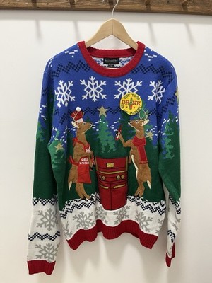 Blizzard Bay Men s Novelty Christmas Sweater - Reindeer & Drink Holder