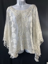 BOHO Womens Bathing Suit Cover Kimono Size 1 Fairy Core Whimsical Beach Bohemian