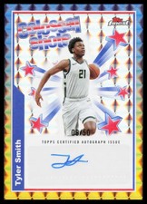 2024-25 Finest Tyler Smith Colossal Shots Auto Geo Gold Refractor #/50