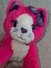 First  Main Christa Cat Plush Stuffed Cat 10" Floppy glitter purple pink