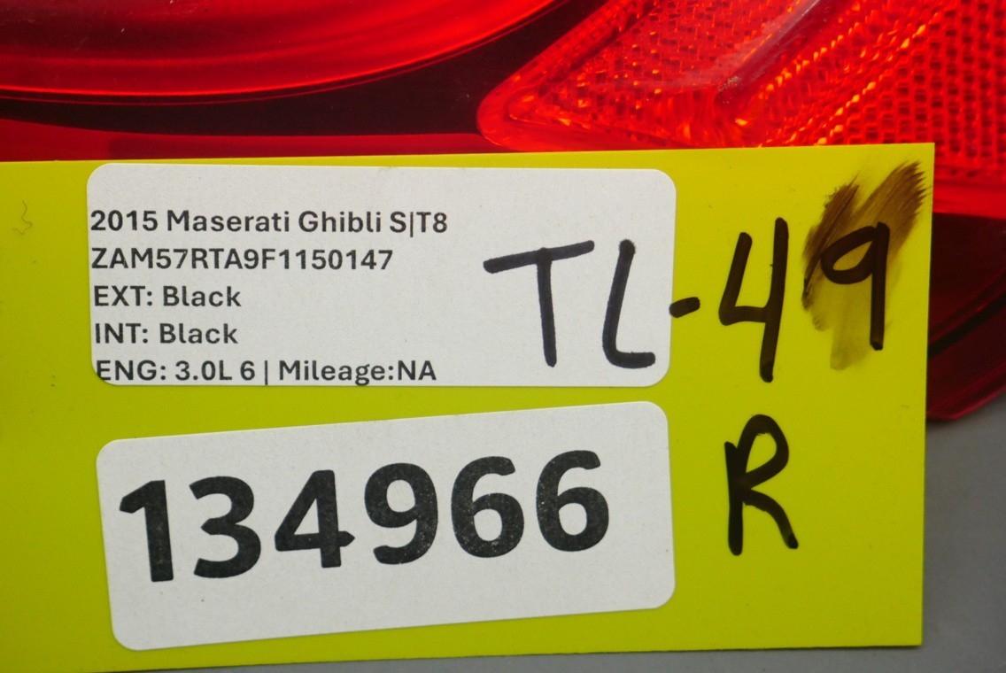 Maserati Ghibli 2014-2020 REAR+RIGHT+OUTER Tail light P/N 670008481