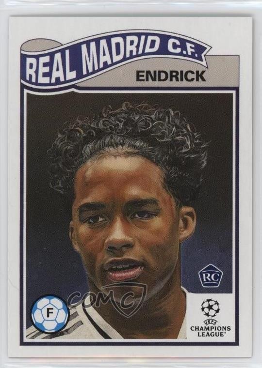 2024 Topps UEFA Club Competitions Living Set /9053 Endrick #715 Rookie RC 0ww3