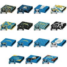 NFL LOS ANGELES CHARGERS VINYL SKIN FOR XBOX ONE X CONSOLE AND CONTROLLER BUNDLE